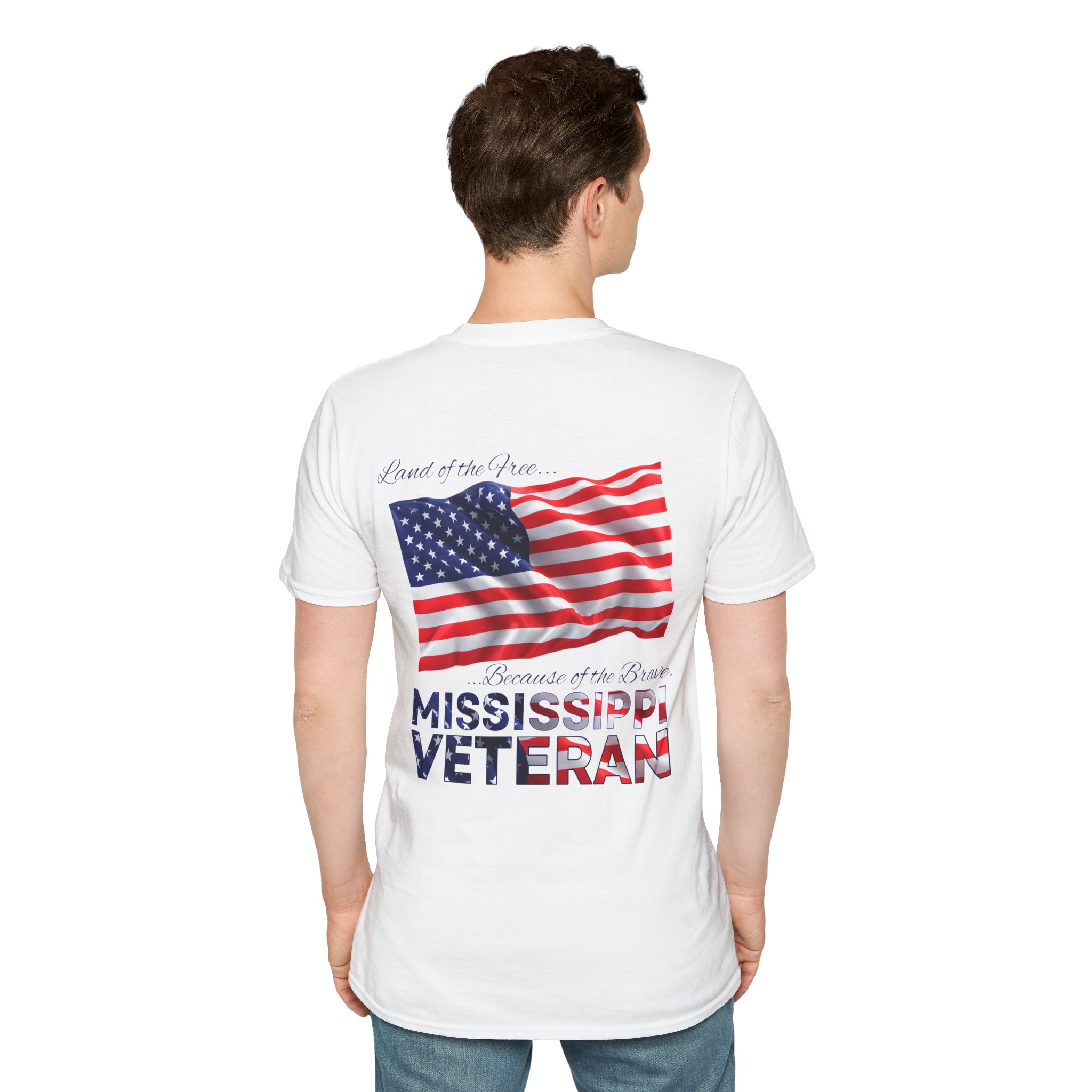 Mississippi Veteran T-Shirt — Home of the Brave American Flag Memorial Tee - Image 6
