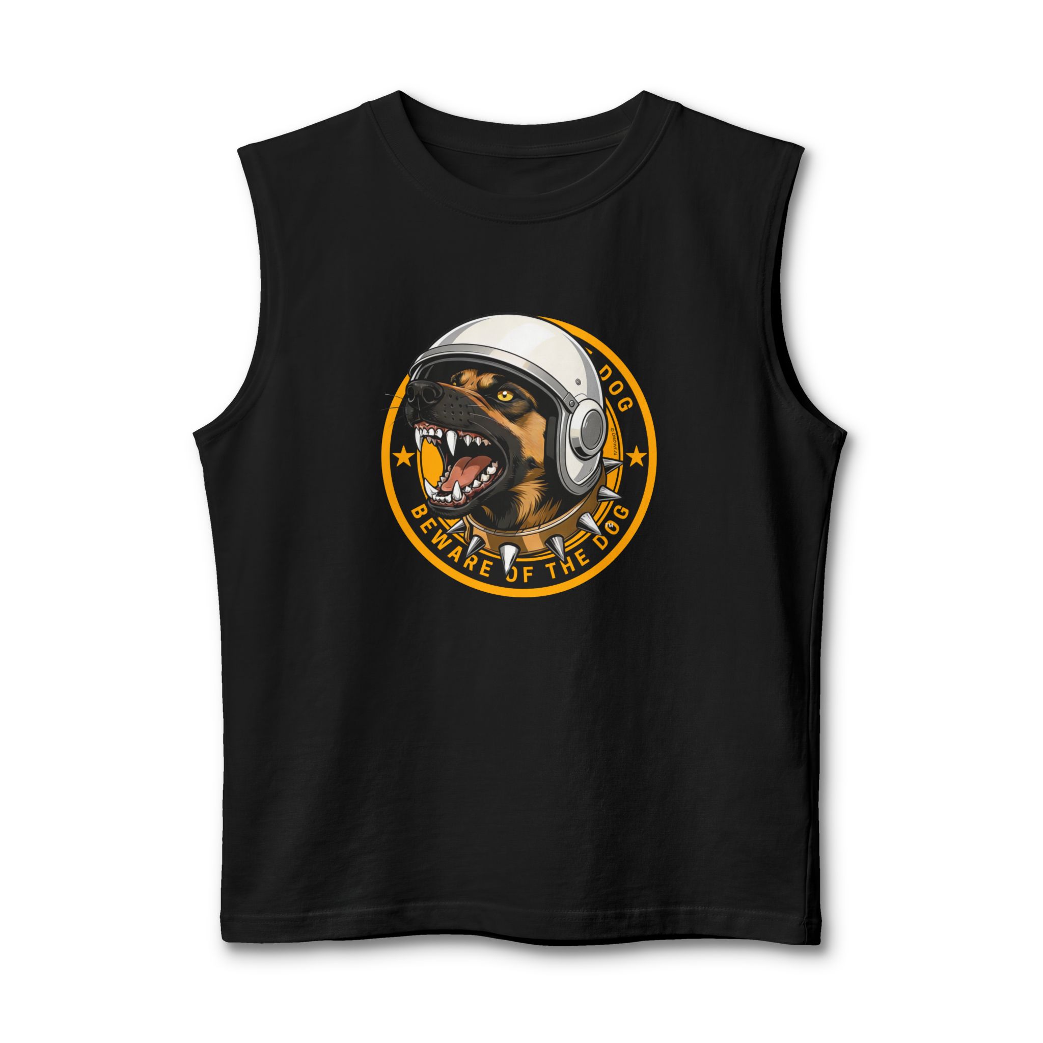 "Beware of the Dog" Astronaut Muscle Tank - US Space Force K9 - Image 6
