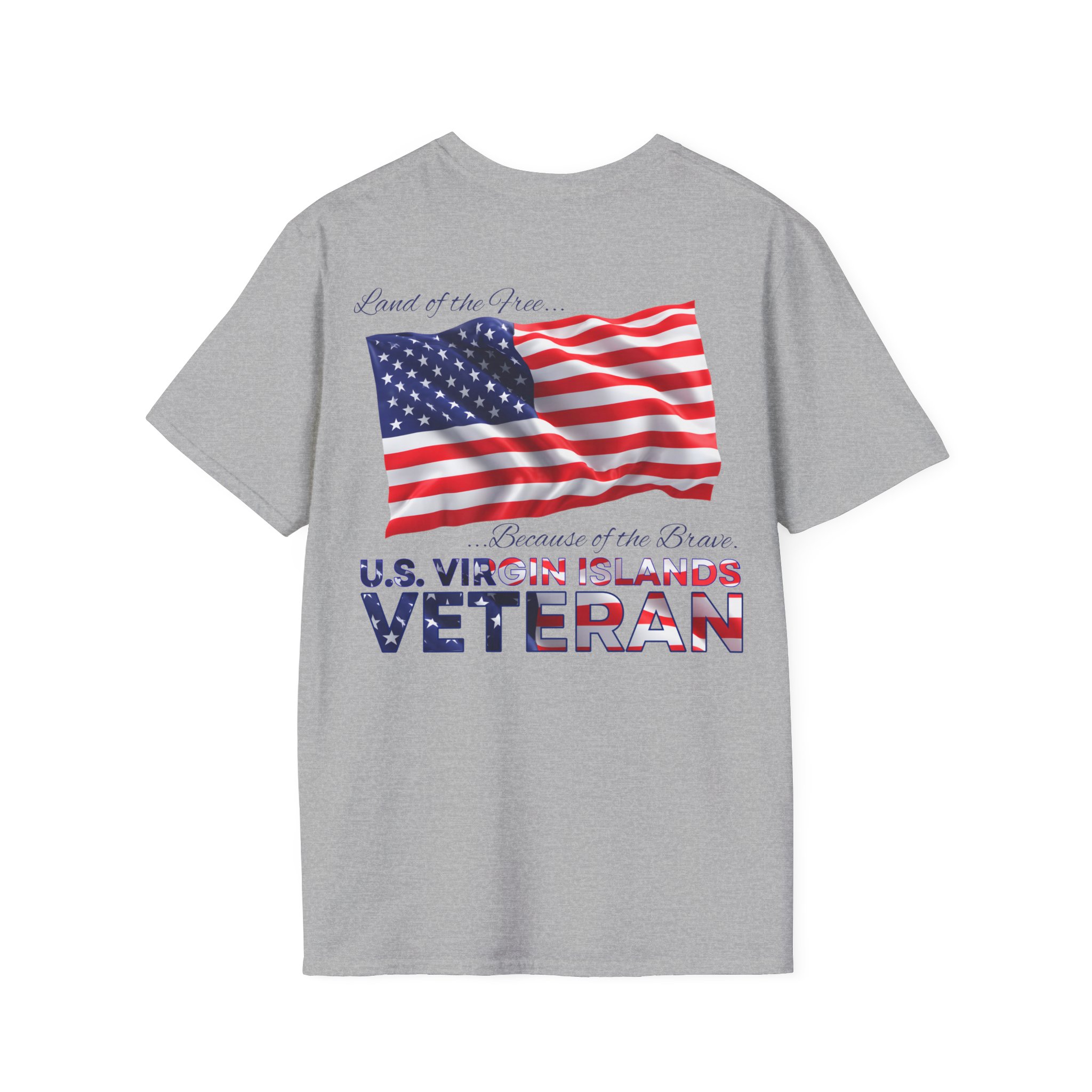 U.S. Virgin Islands Veteran T-Shirt — Home of the Brave American Flag Memorial Tee - Image 17