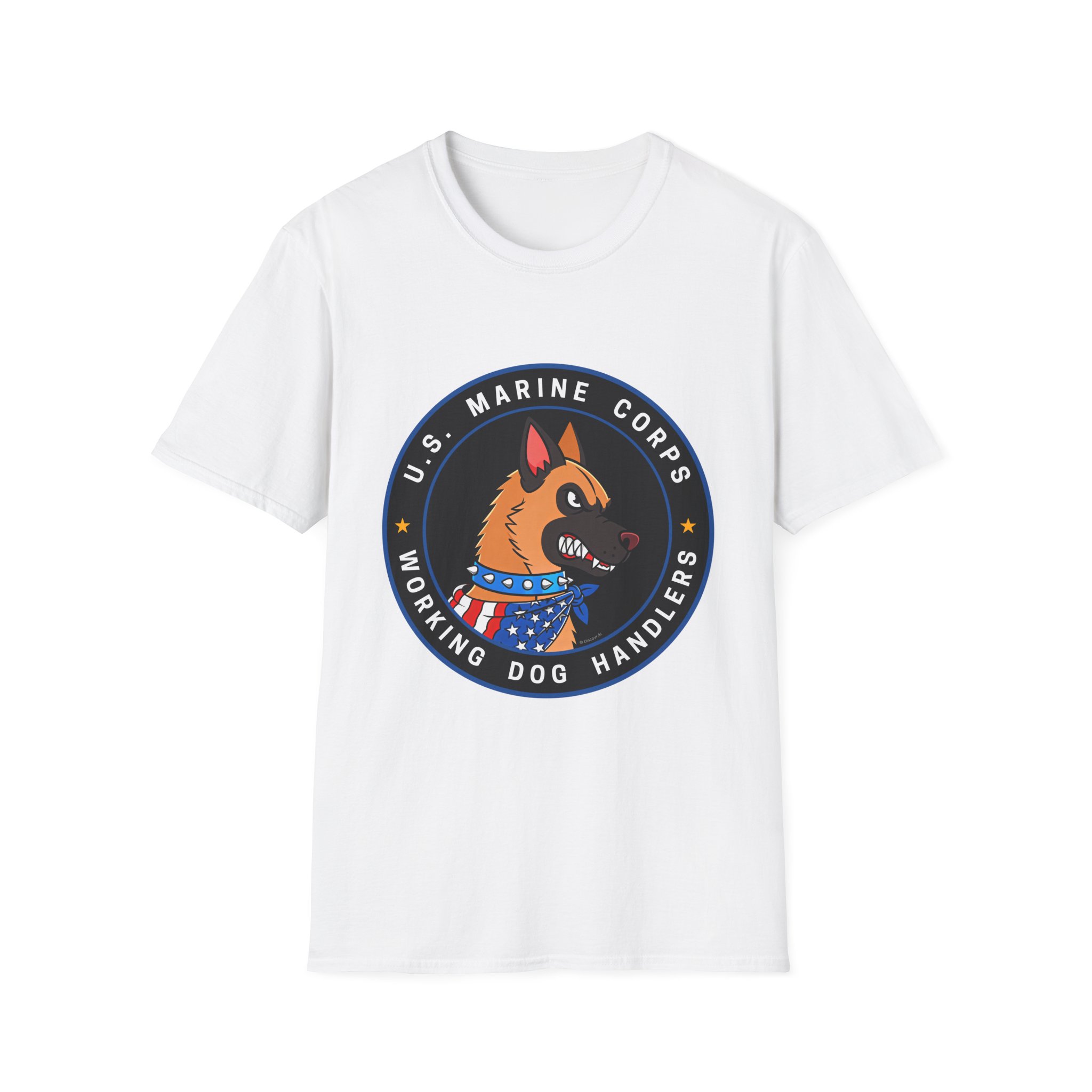 U.S. Marine Corps Working Dog Handlers T-Shirt - circle/front - Image 2