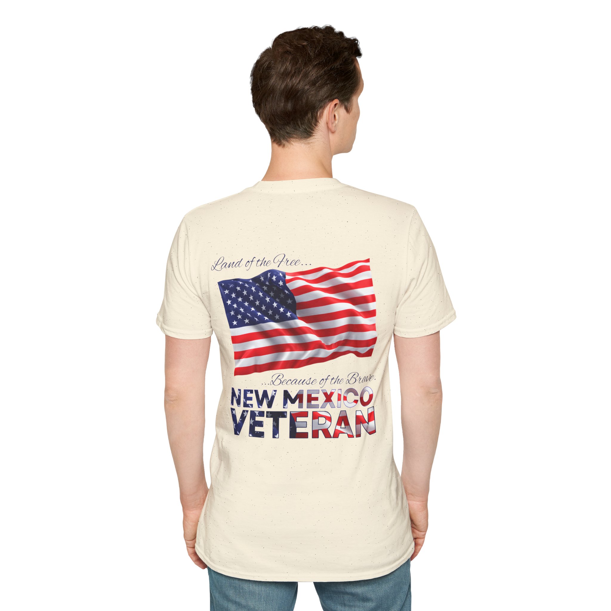 New Mexico Veteran T-Shirt — Home of the Brave American Flag Memorial Tee - Image 7