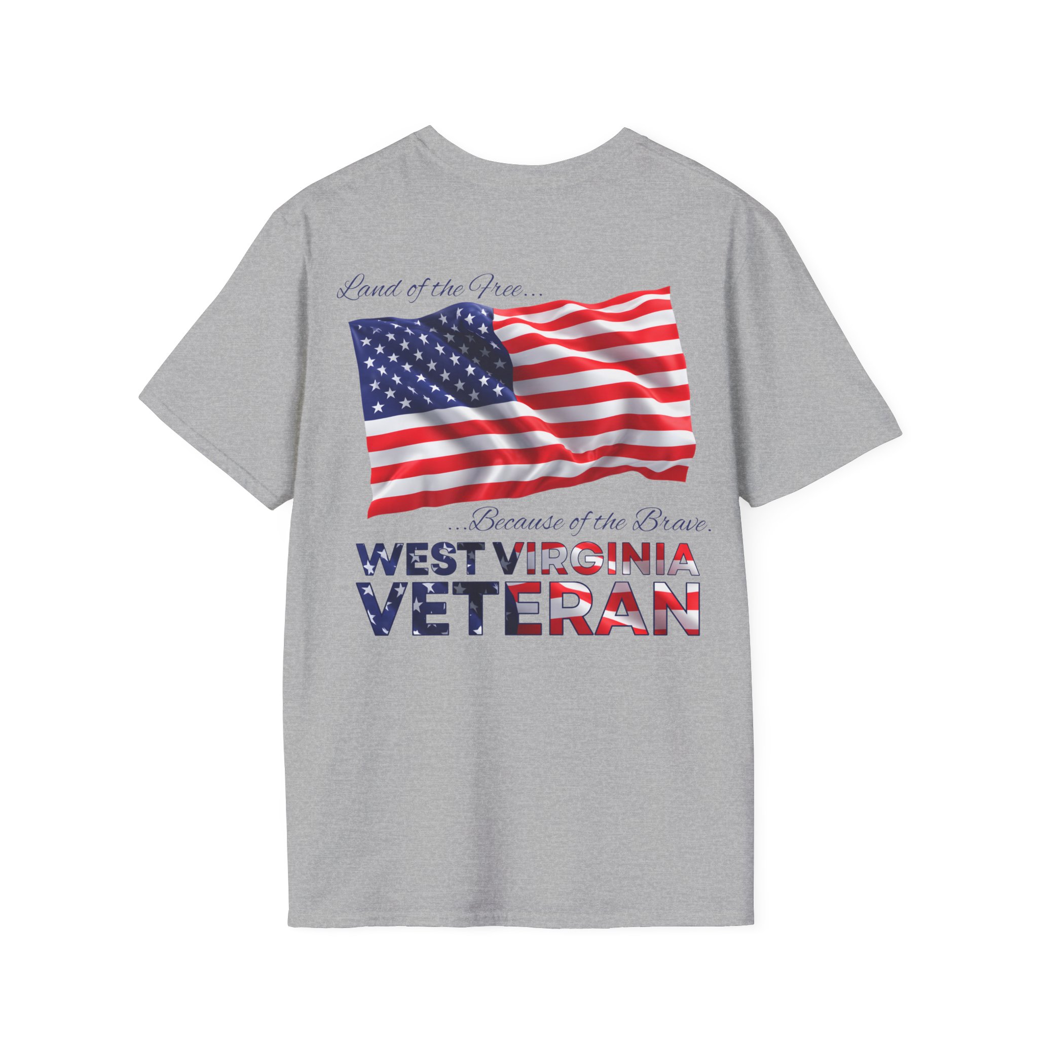 West Virginia Veteran T-Shirt — Home of the Brave American Flag Memorial Tee - Image 10