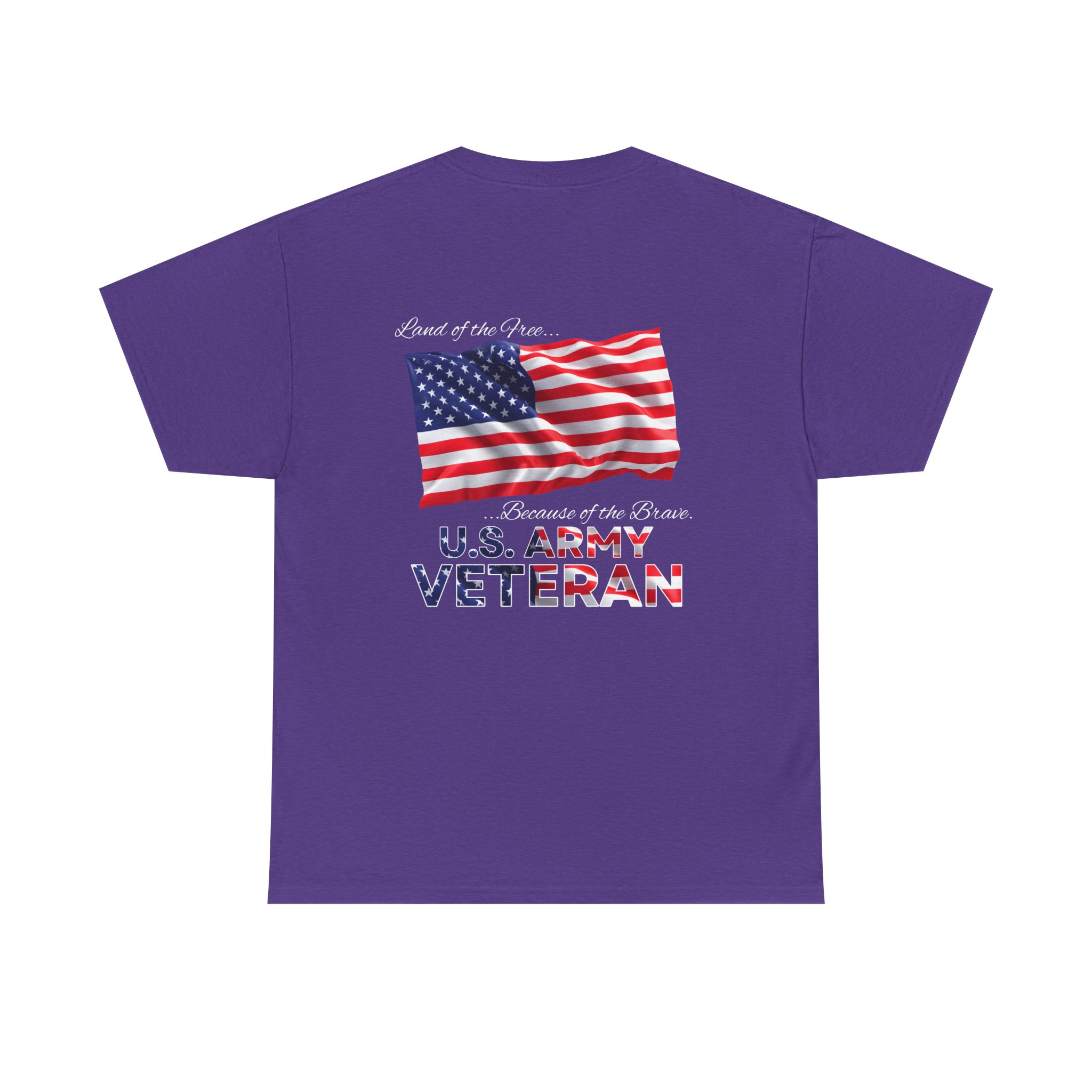 U.S. Army Veteran T‑Shirt — American Flag Tribute Tee - White Text - Image 22