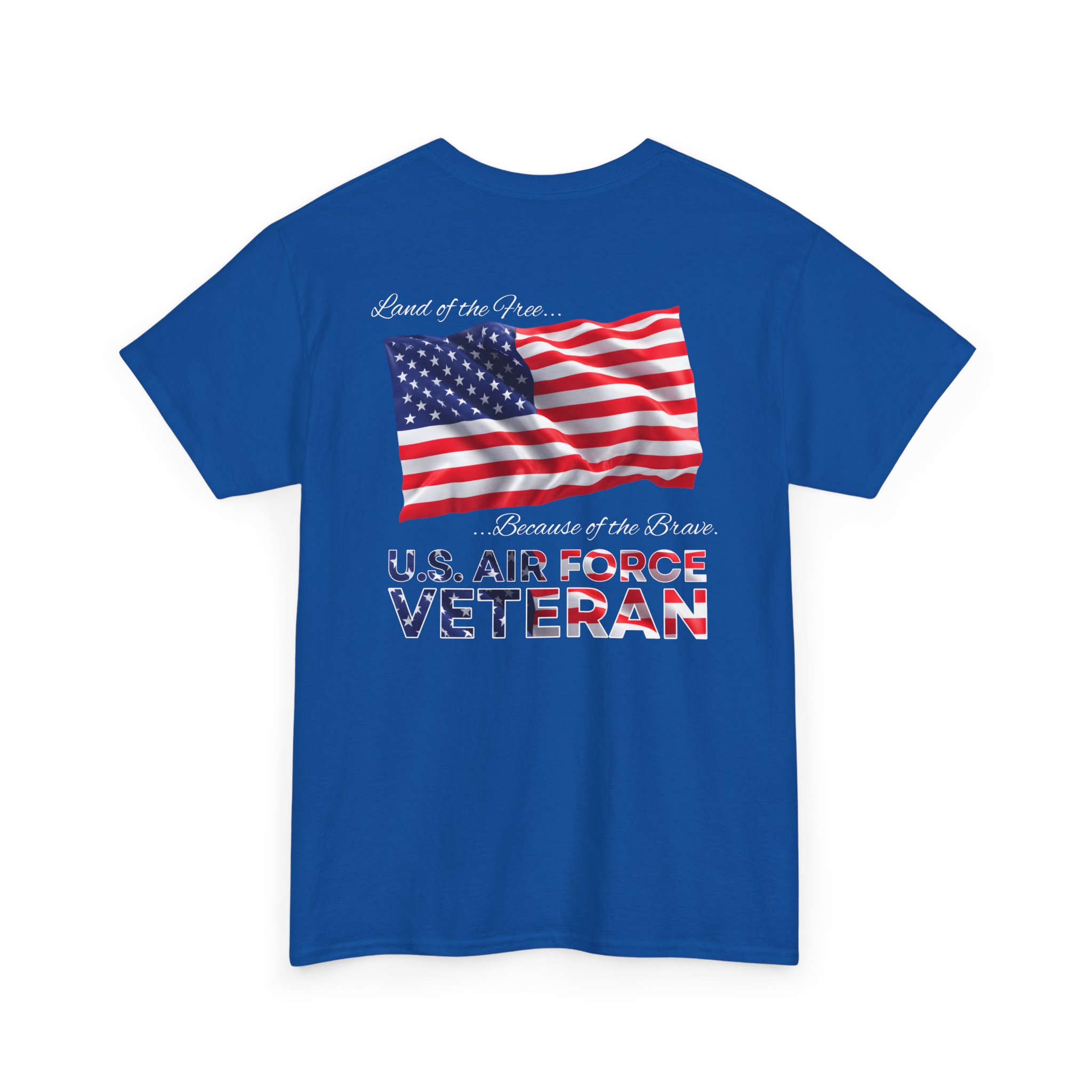 U.S. Air Force Veteran T‑Shirt — American Flag Tribute Tee - White Text - Image 8