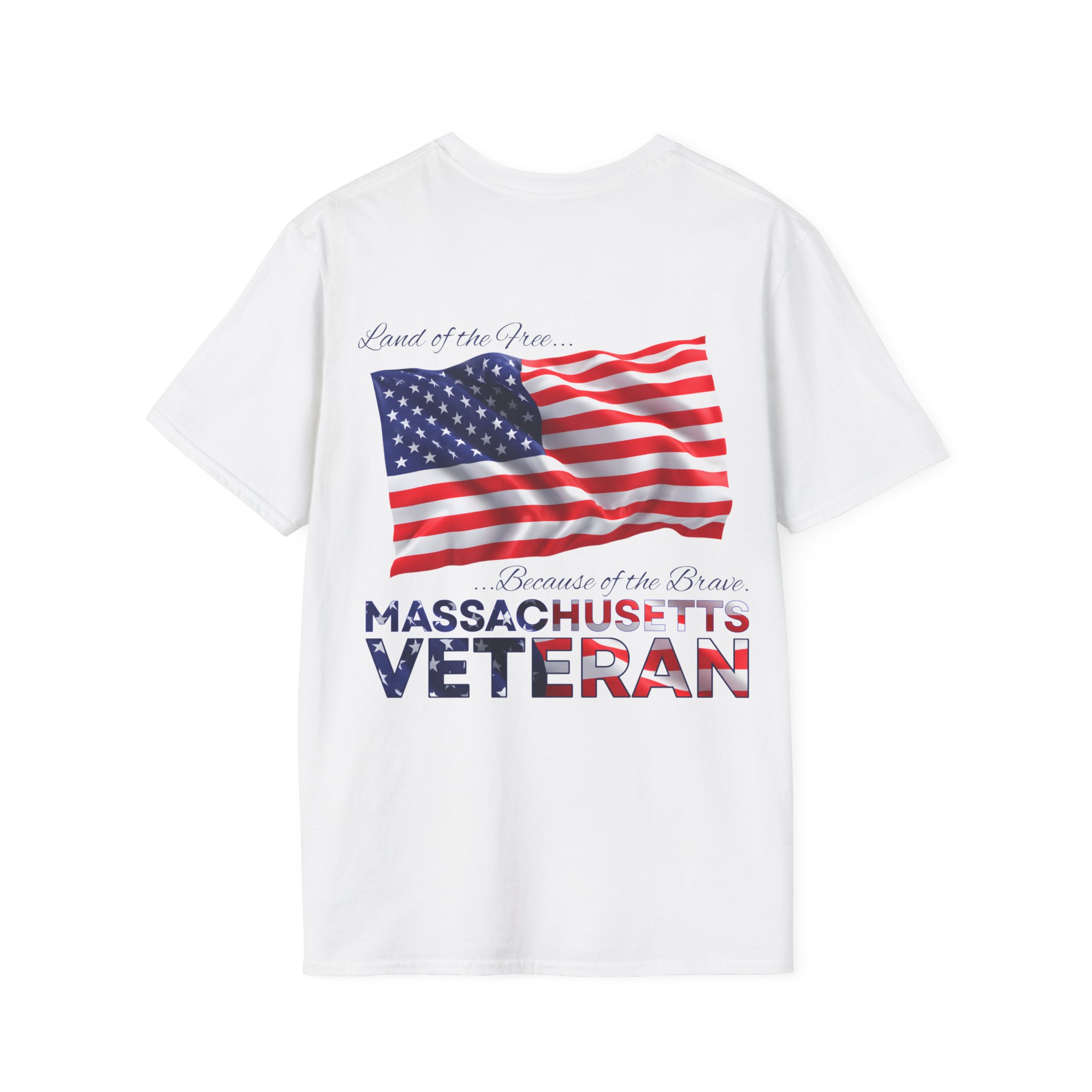 Massachusetts Veteran T-Shirt — Proud American Flag Military Tribute - Image 4