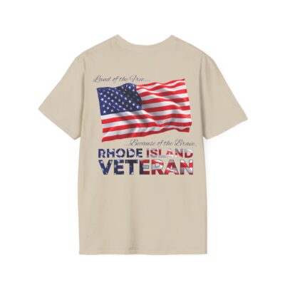 Rhode Island Veteran T-Shirt — Home of the Brave American Flag Memorial Tee