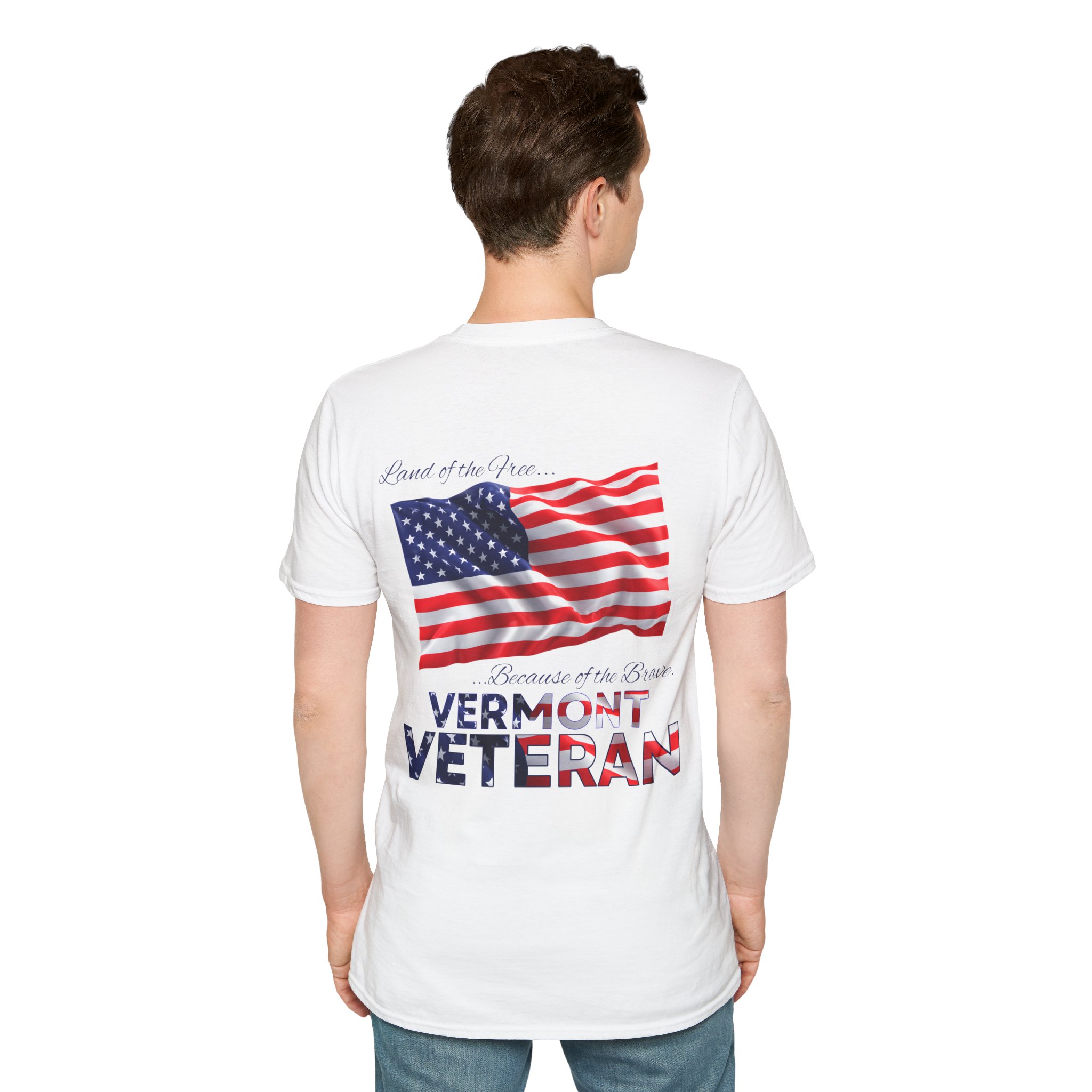Vermont Veteran T-Shirt — Home of the Brave American Flag Memorial Tee - Image 7