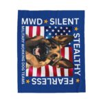 Velveteen Blanket - Silent. Stealthy. Fearless. German Shepherd Art.