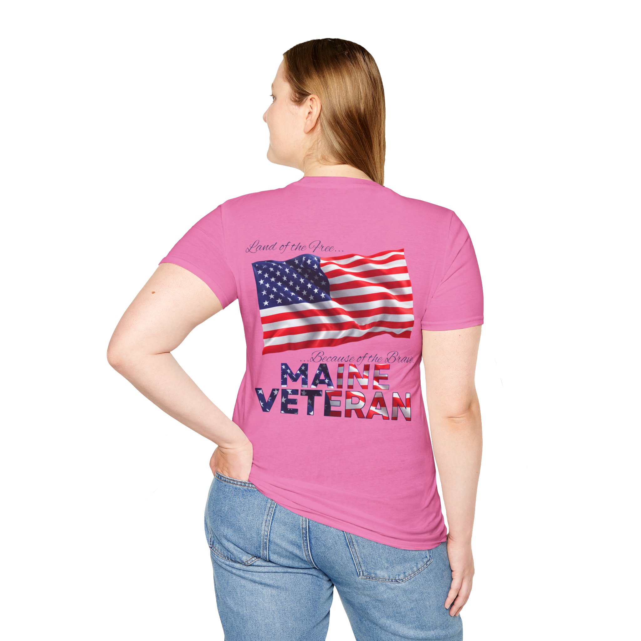 Maine Veteran T-Shirt — Proud American Flag Military Tribute - Image 6