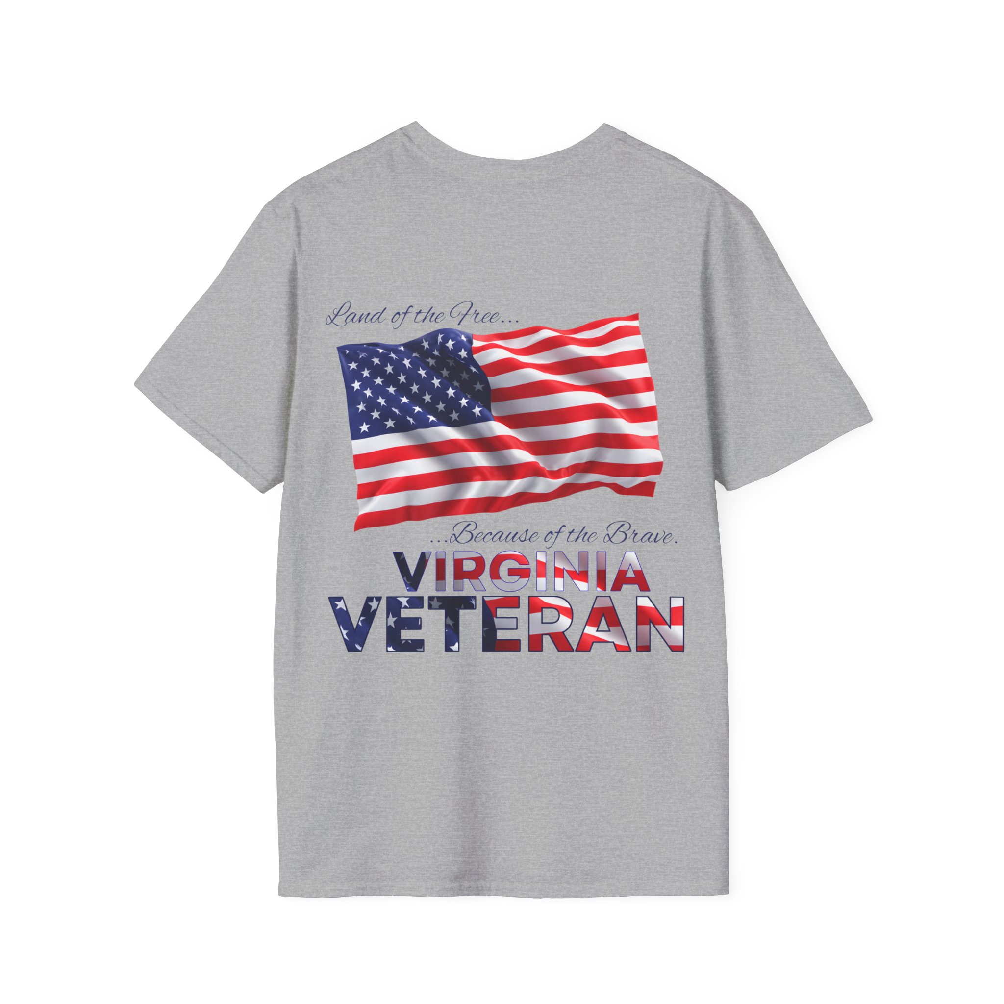 Virginia Veteran T-Shirt — Home of the Brave American Flag Memorial Tee - Image 13