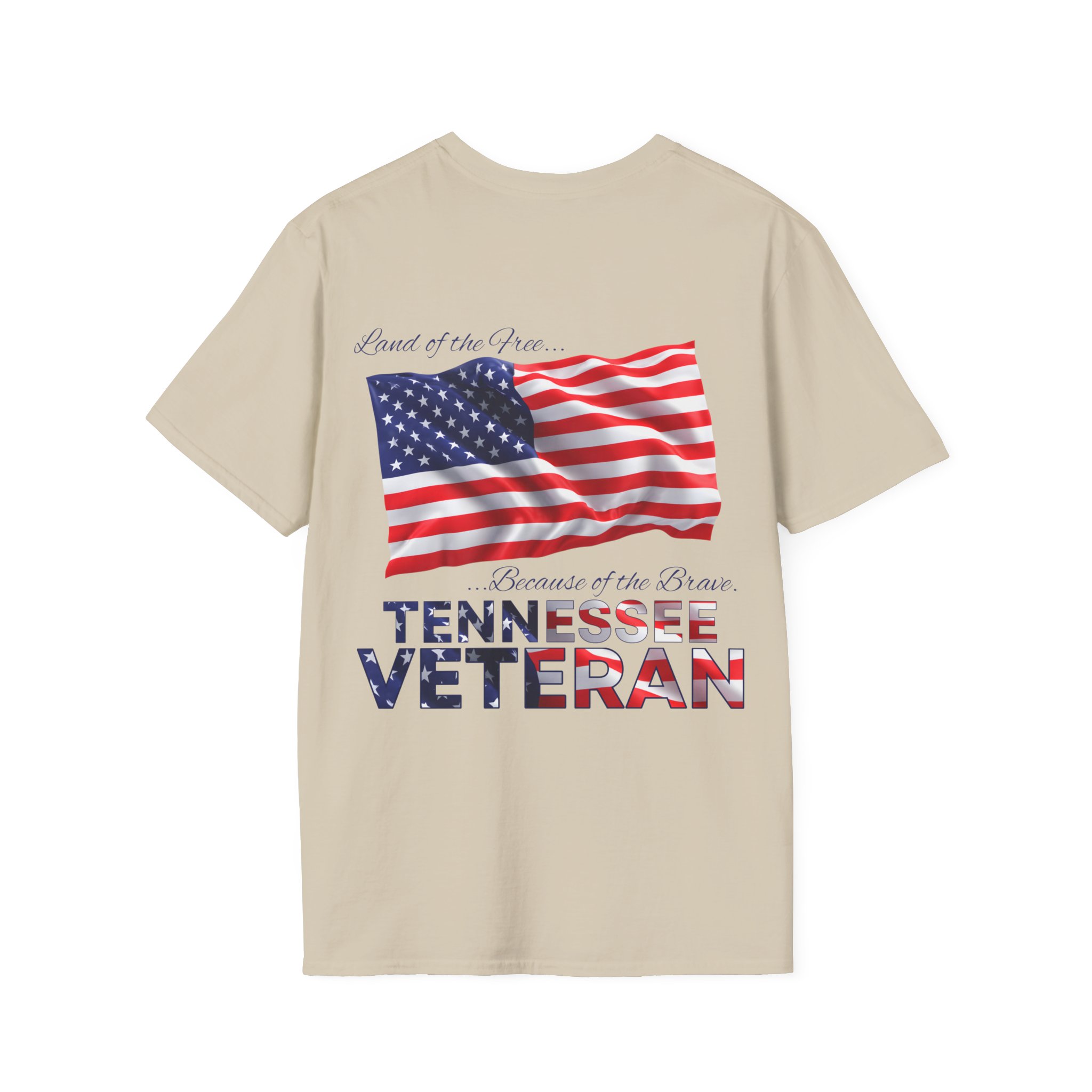 Tennessee Veteran T-Shirt — Home of the Brave American Flag Memorial Tee - Image 9