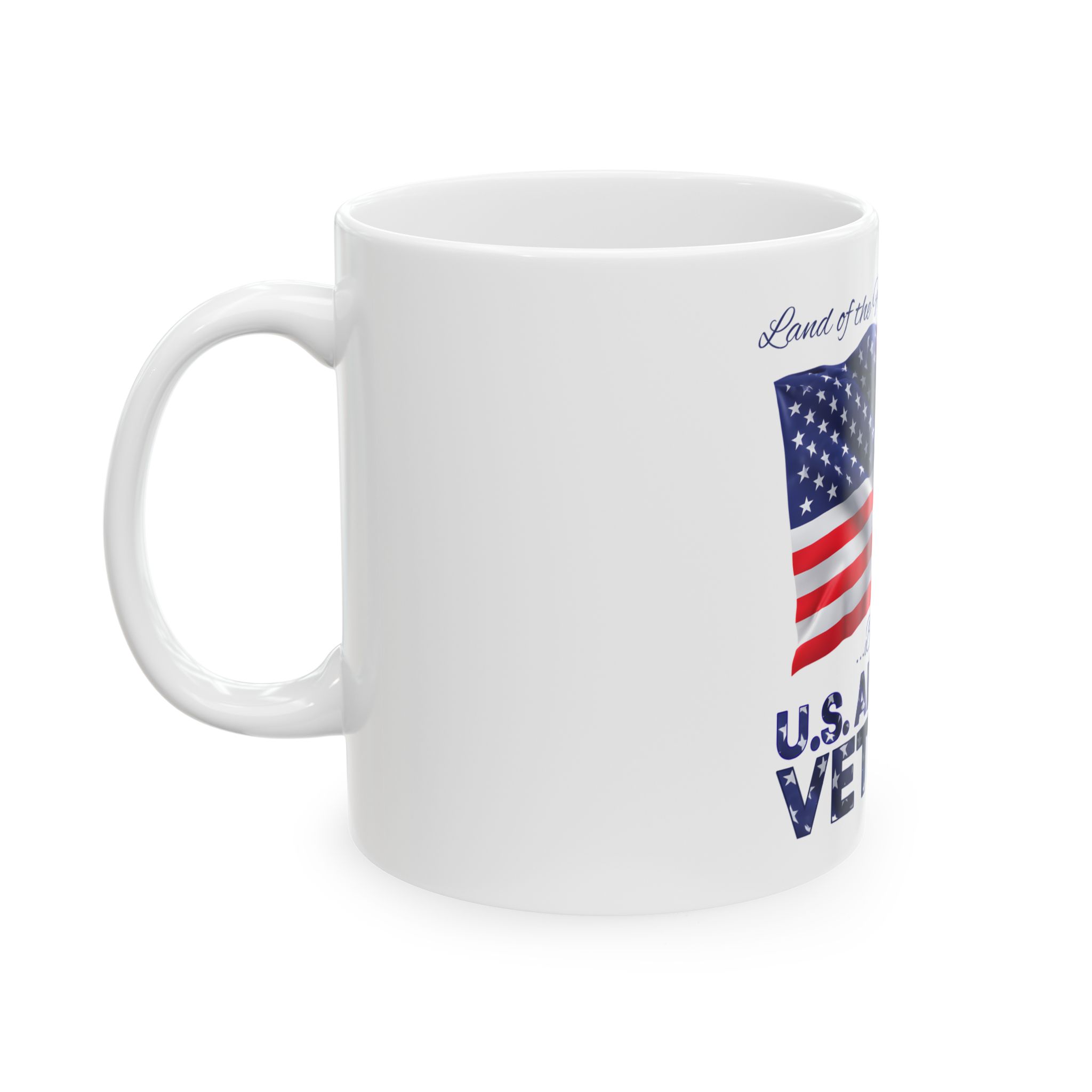 Veteran Mug — U.S. Air Force 'Land of the Free...Because of the Brave' Ceramic Coffee Cup 11oz/15oz - Image 3