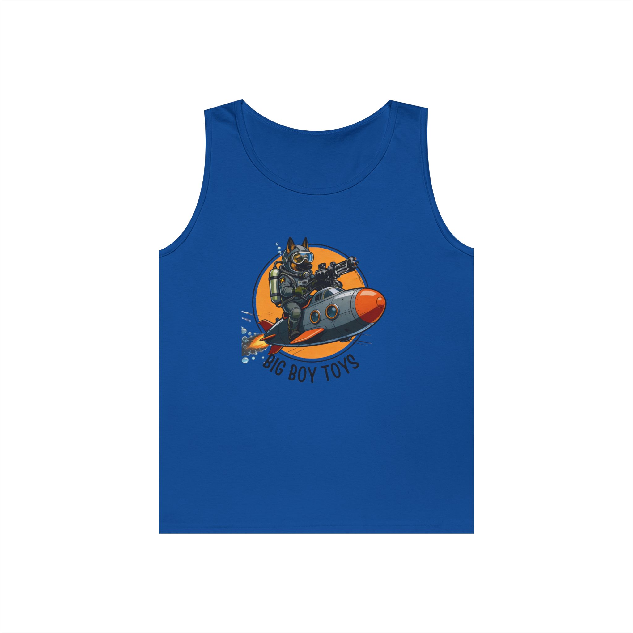 US Navy — 'Big Boy Toys' Submarine Graphic Muscle Tank - black text - Image 5