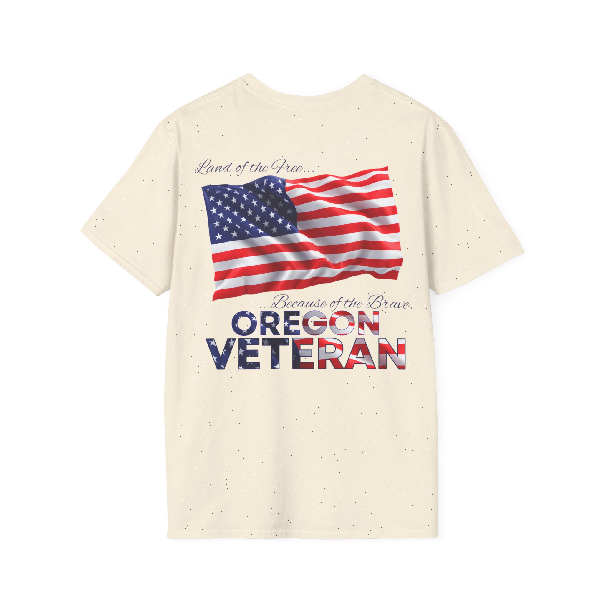 Oregon Veteran T-Shirt — Home of the Brave American Flag Memorial Tee - Image 6