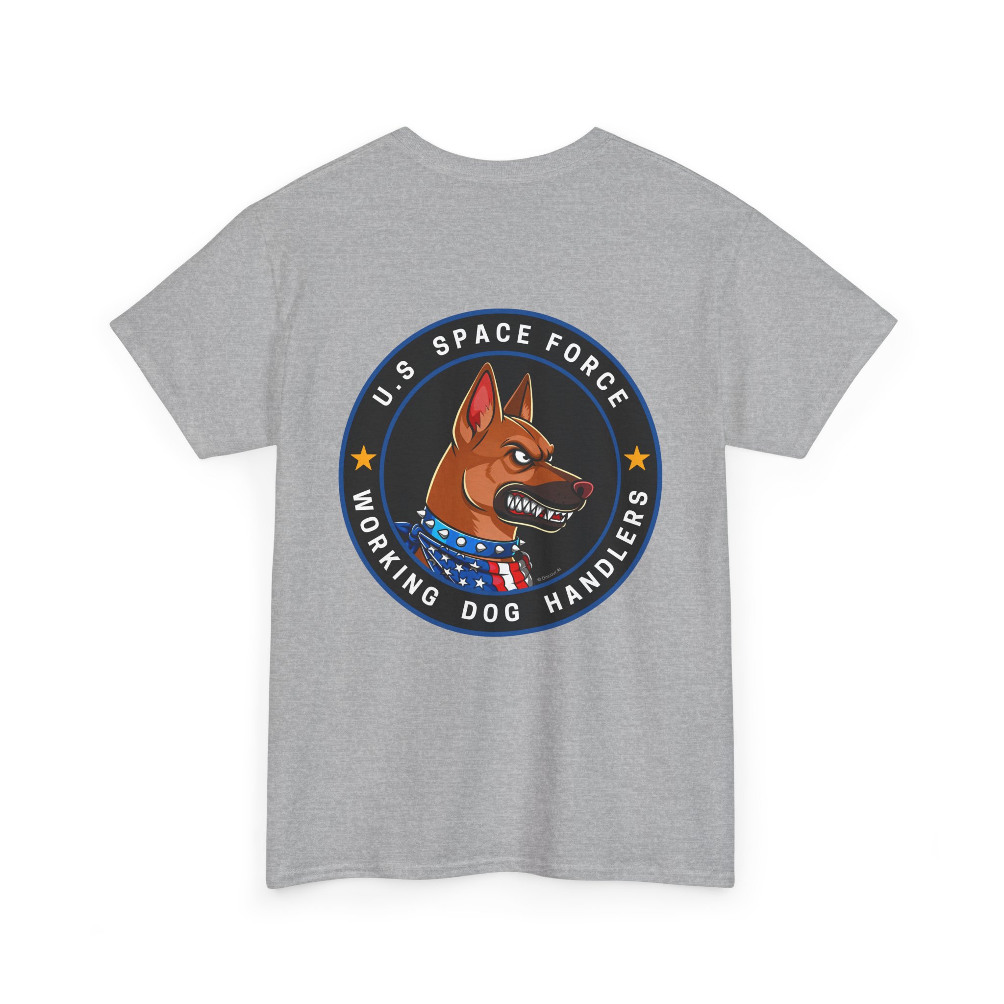 U.S. Space Force K9 Working Dog Handler T-Shirt - circle/back - Image 4