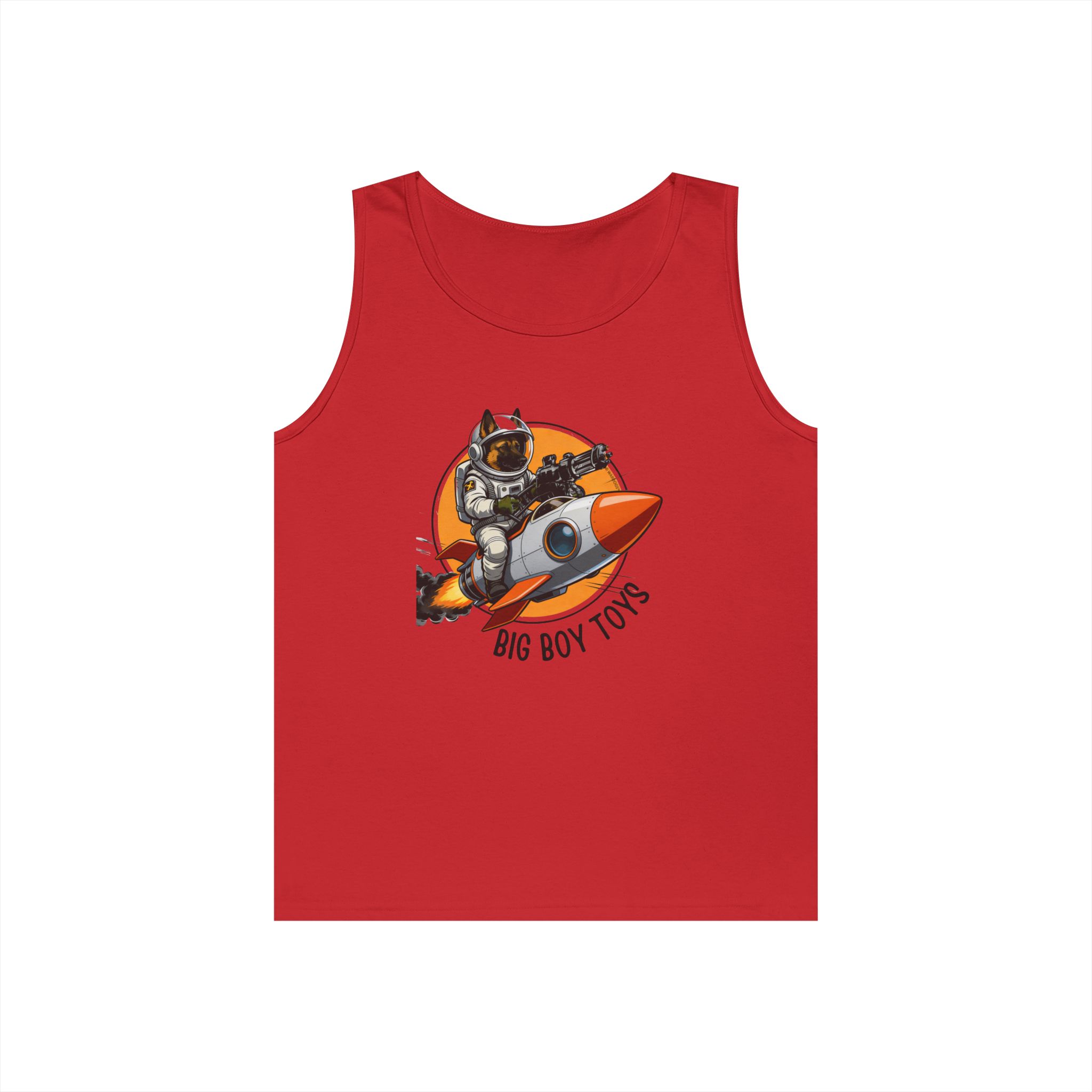 USSF "Big Boy Toys" — Astronaut Rocketship Graphic Tank - black text