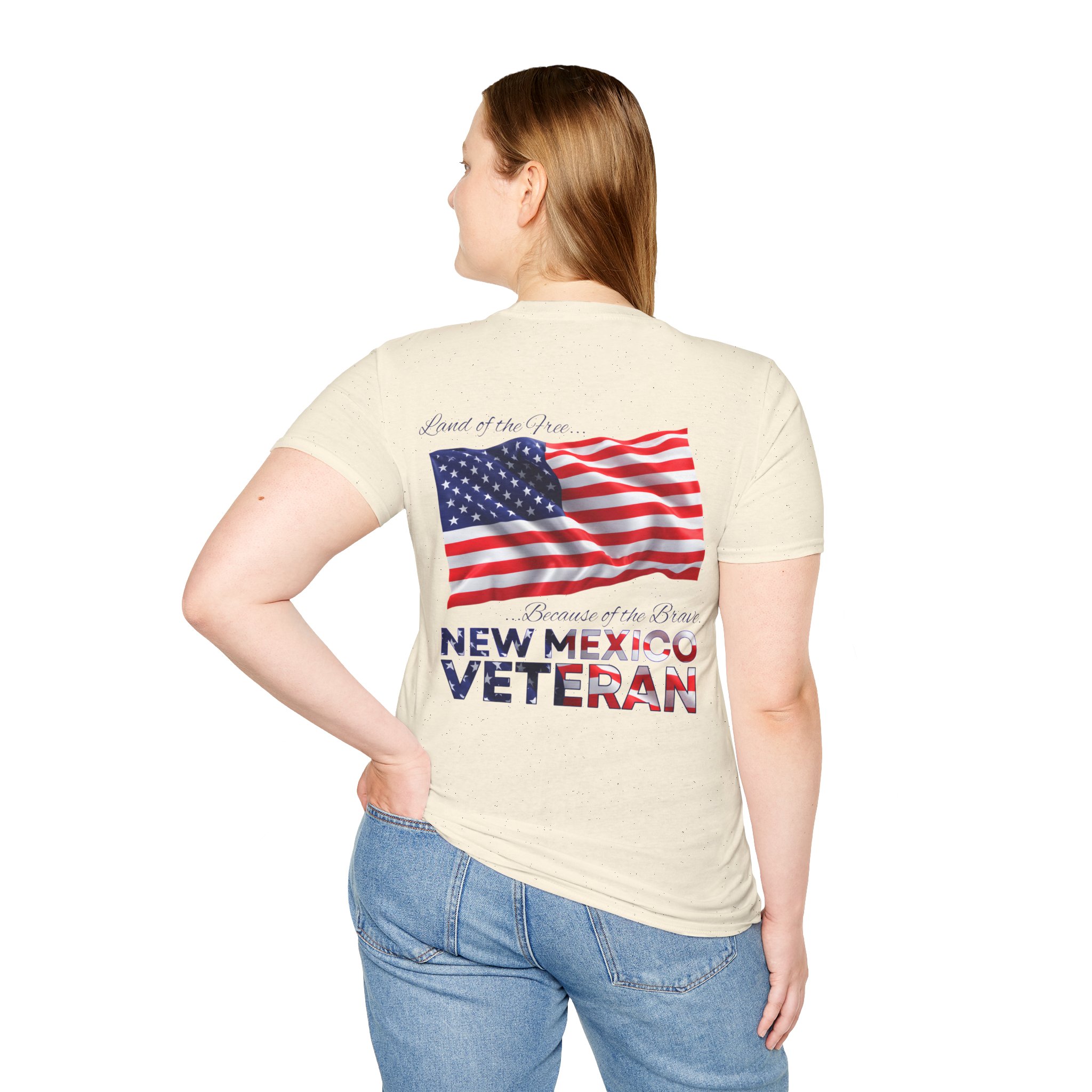 New Mexico Veteran T-Shirt — Home of the Brave American Flag Memorial Tee - Image 5