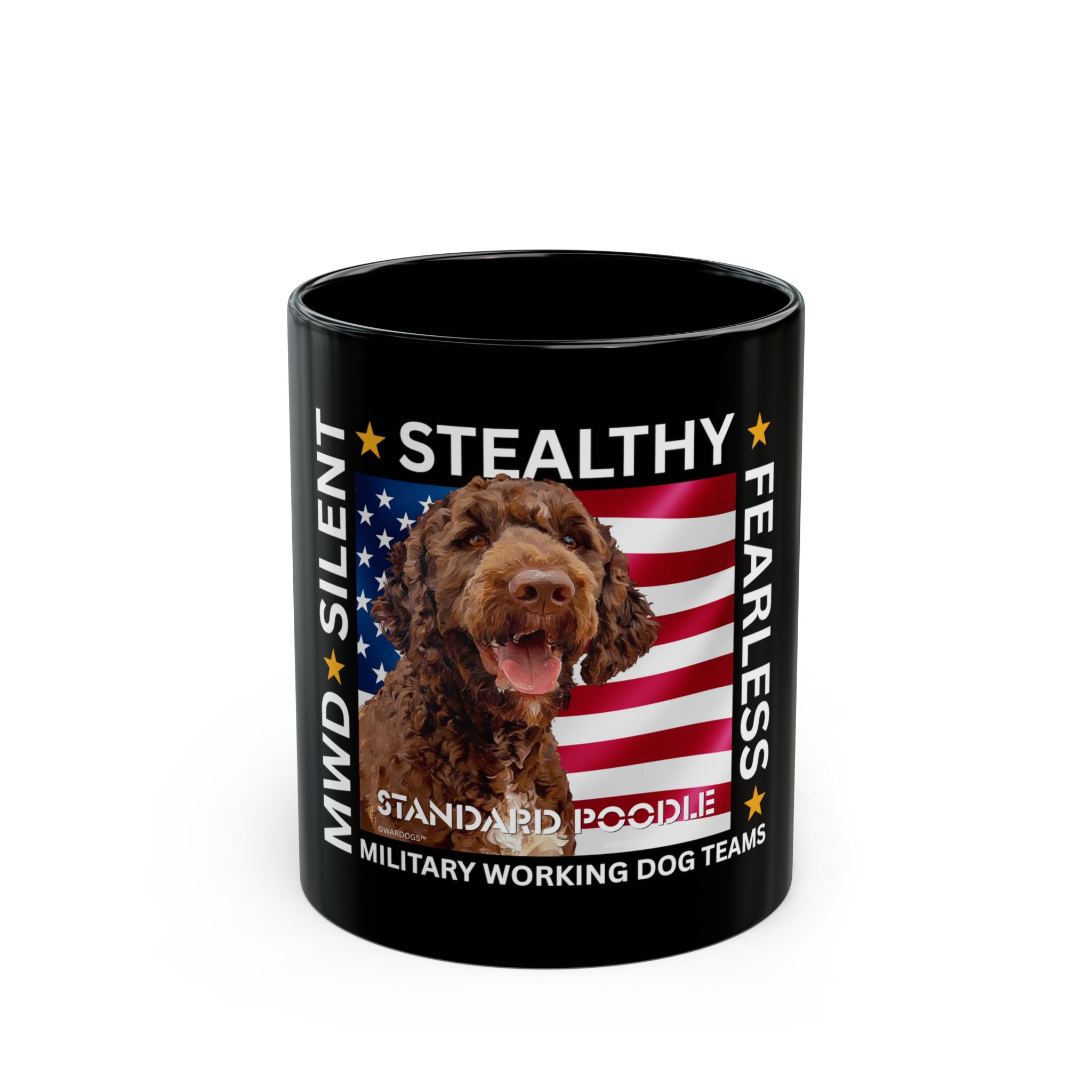 MWD "FEARLESS" Mug — Military K9 Coffee Cup (11oz/15oz) Standard Poodle
