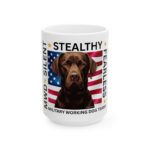 MWD "FEARLESS" Mug — Military K9 Coffee Cup (11oz/15oz) Chocolate Lab