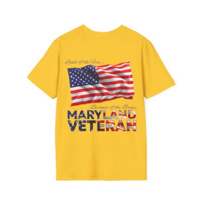 Maryland Veteran T-Shirt — Proud American Flag Military Tribute