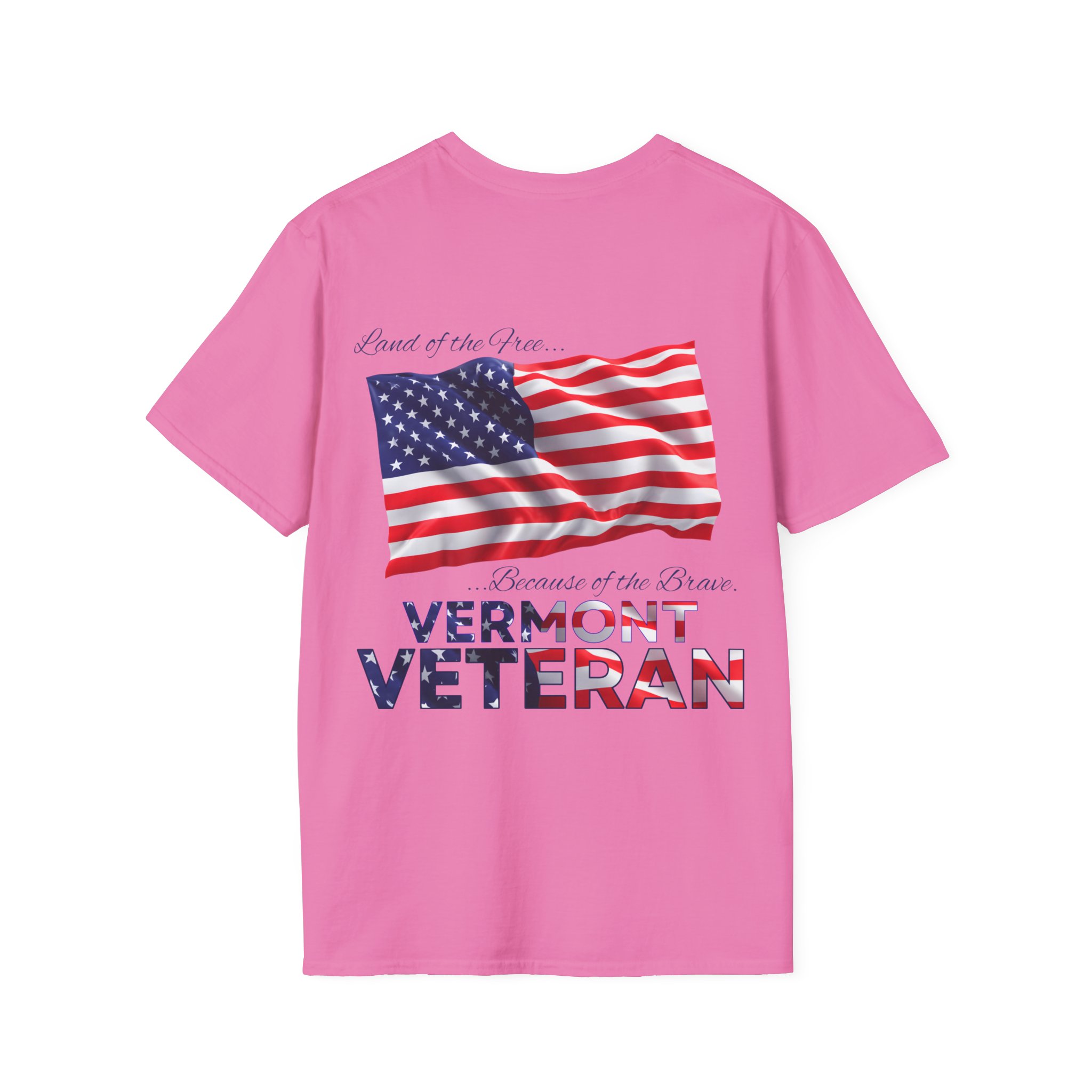 Vermont Veteran T-Shirt — Home of the Brave American Flag Memorial Tee - Image 21