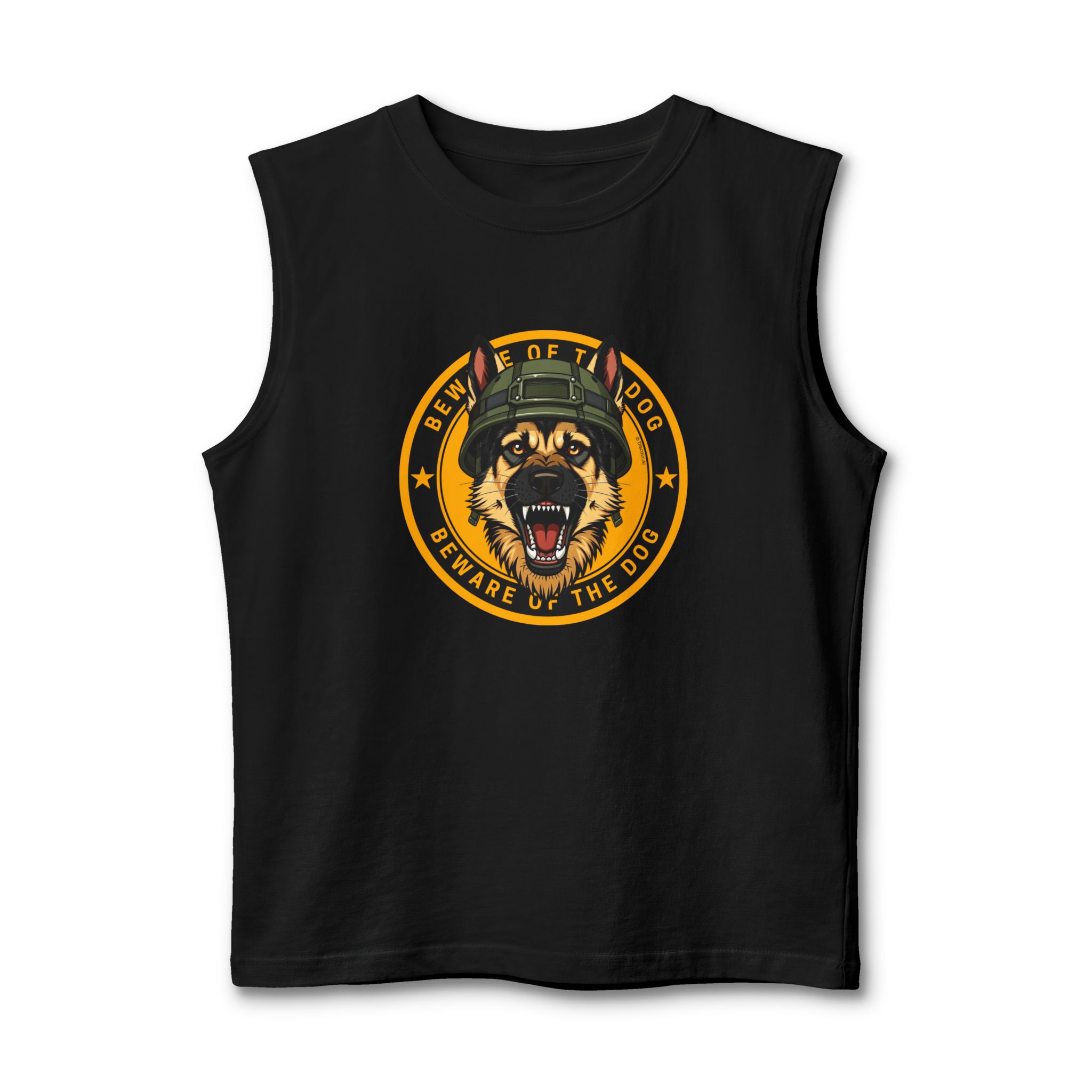Beware The Dog Muscle Tank — K9 Graphic Tank Top | US ARMY