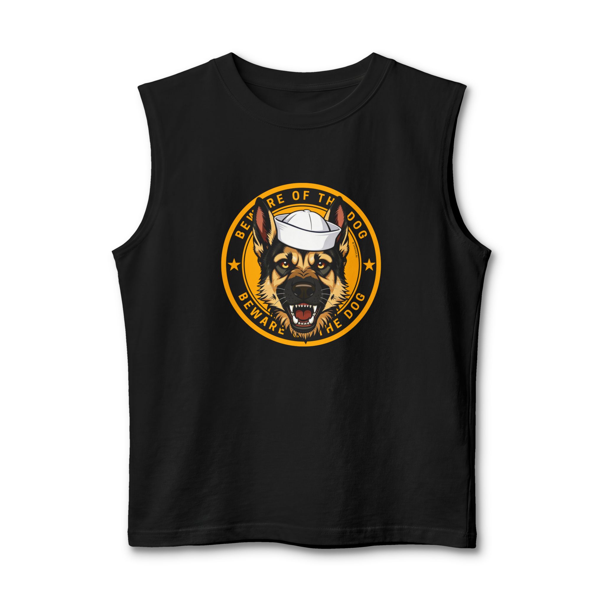 Navy K9 Patch Muscle Tank — 'Beware of the Dog' Sailor - Image 5