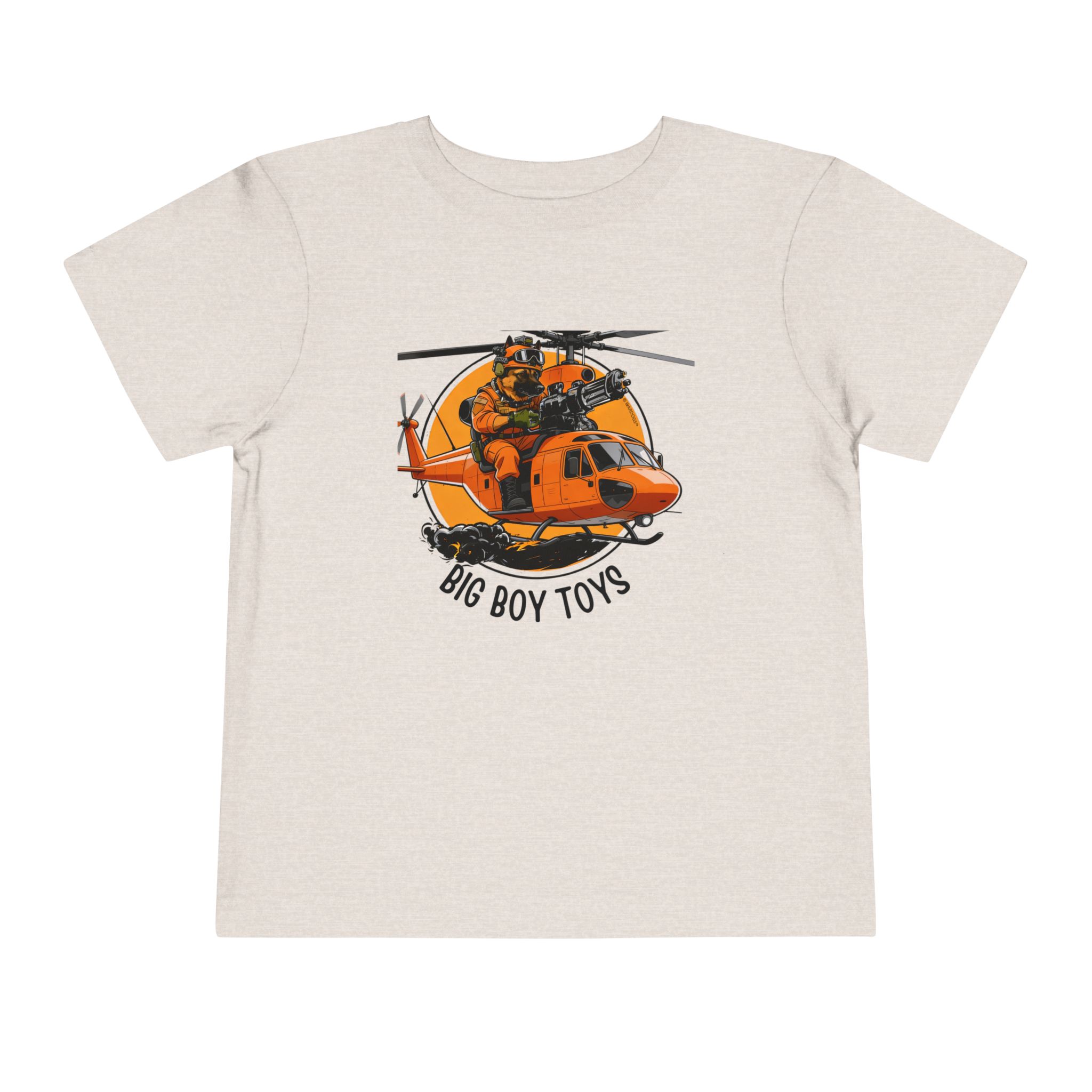 Toddler Helicopter Rescue Tee — Orange Rescue Coast Guard Chopper Graphic - Image 10