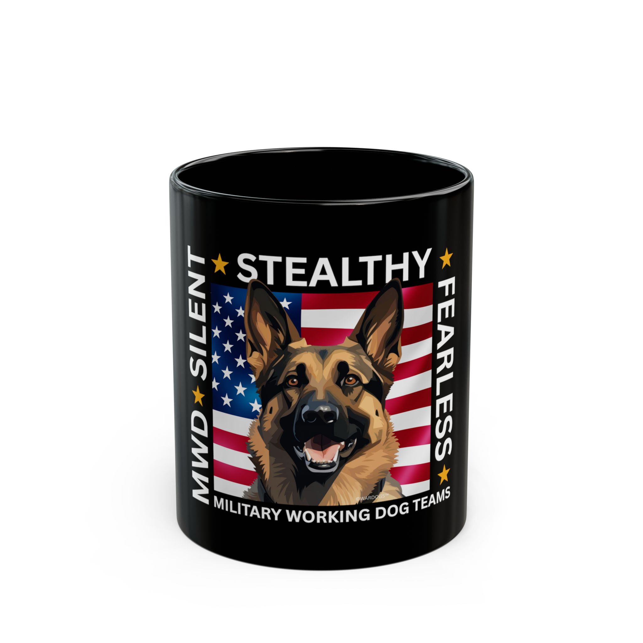 MWD "FEARLESS" Mug — Military K9 Coffee Cup (11oz/15oz) German Shepherd
