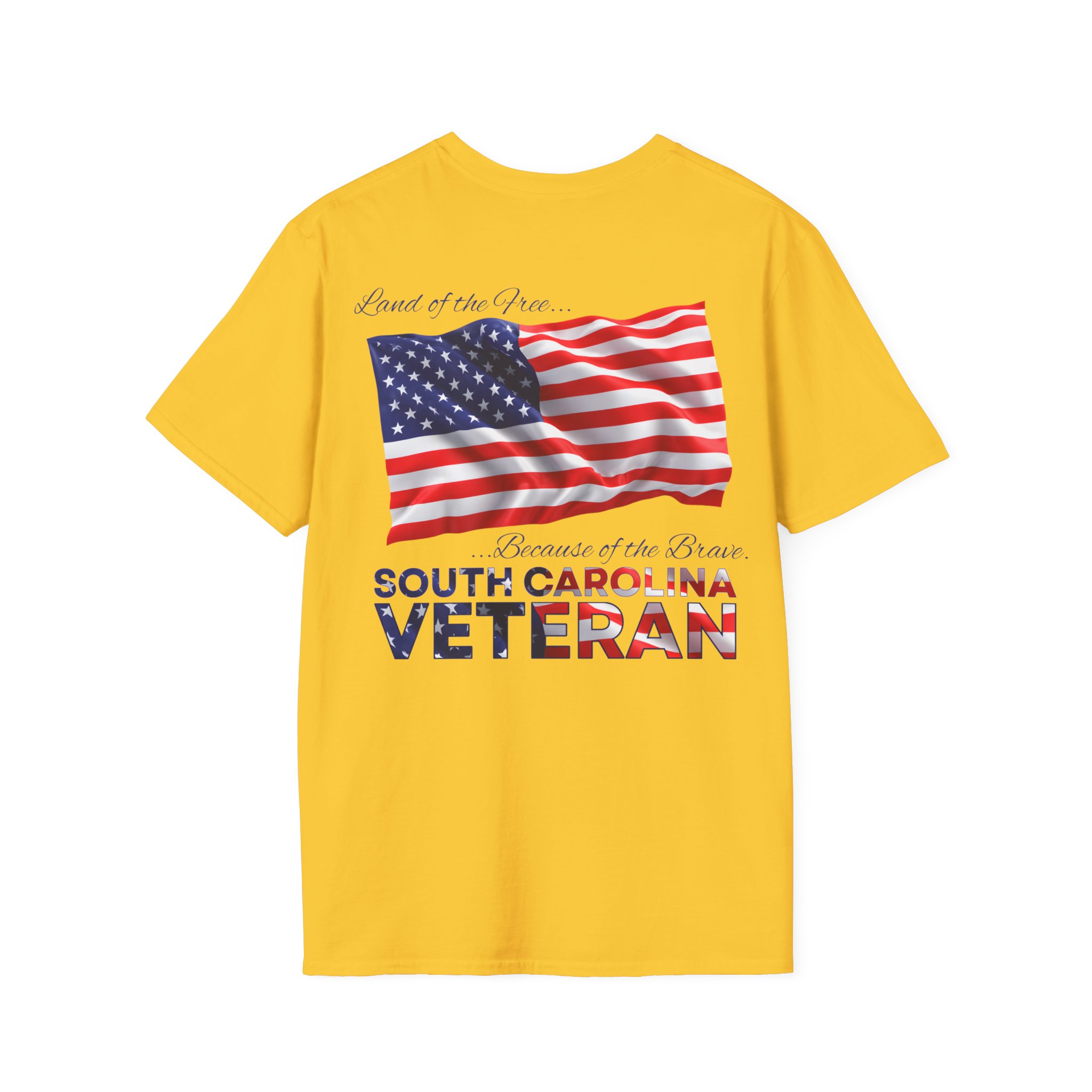 South Carolina Veteran T-Shirt — Home of the Brave American Flag Memorial Tee - Image 21