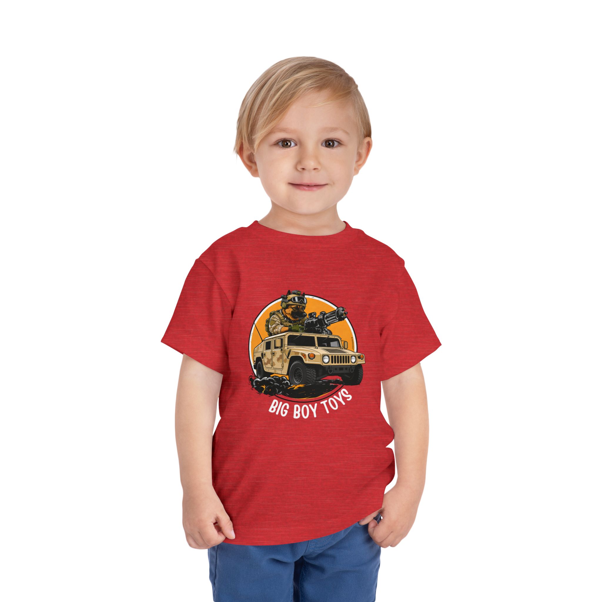 Toddlers' Adventure Tee — "Big Boy Toys" U.S. Marines Humvee & Driver Graphic - Image 23
