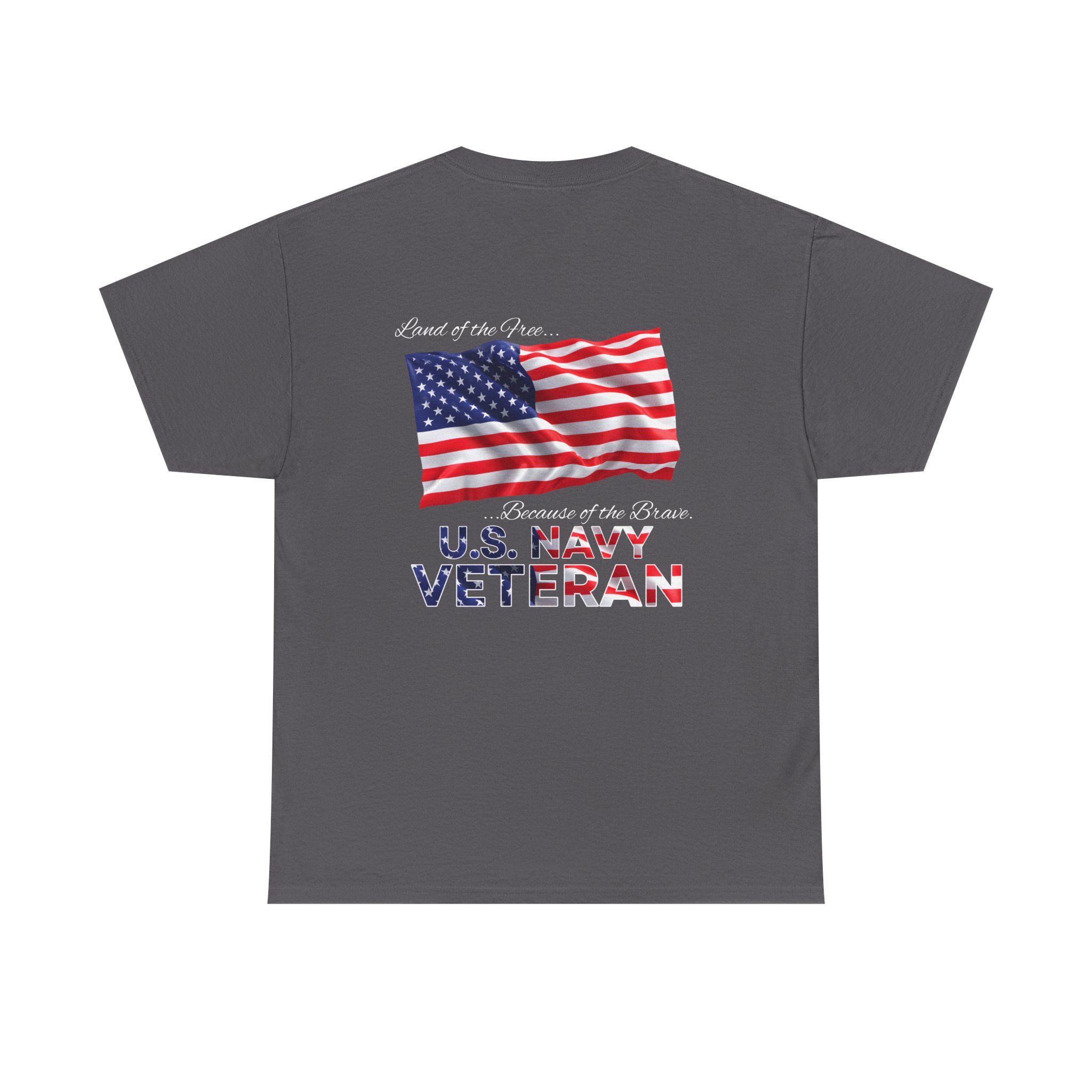 U.S. Navy Veteran T‑Shirt — American Flag Tribute Tee - White Text - Image 14