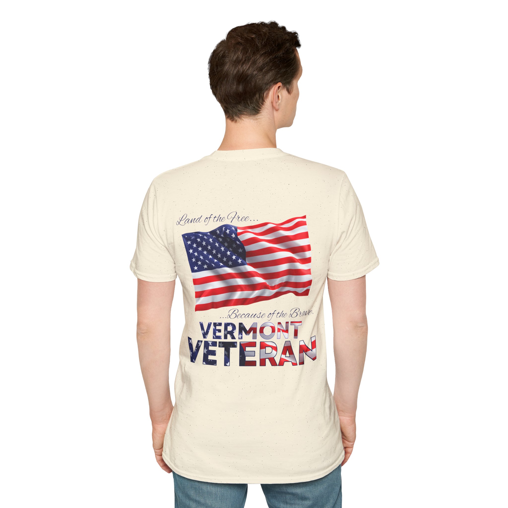 Vermont Veteran T-Shirt — Home of the Brave American Flag Memorial Tee - Image 11