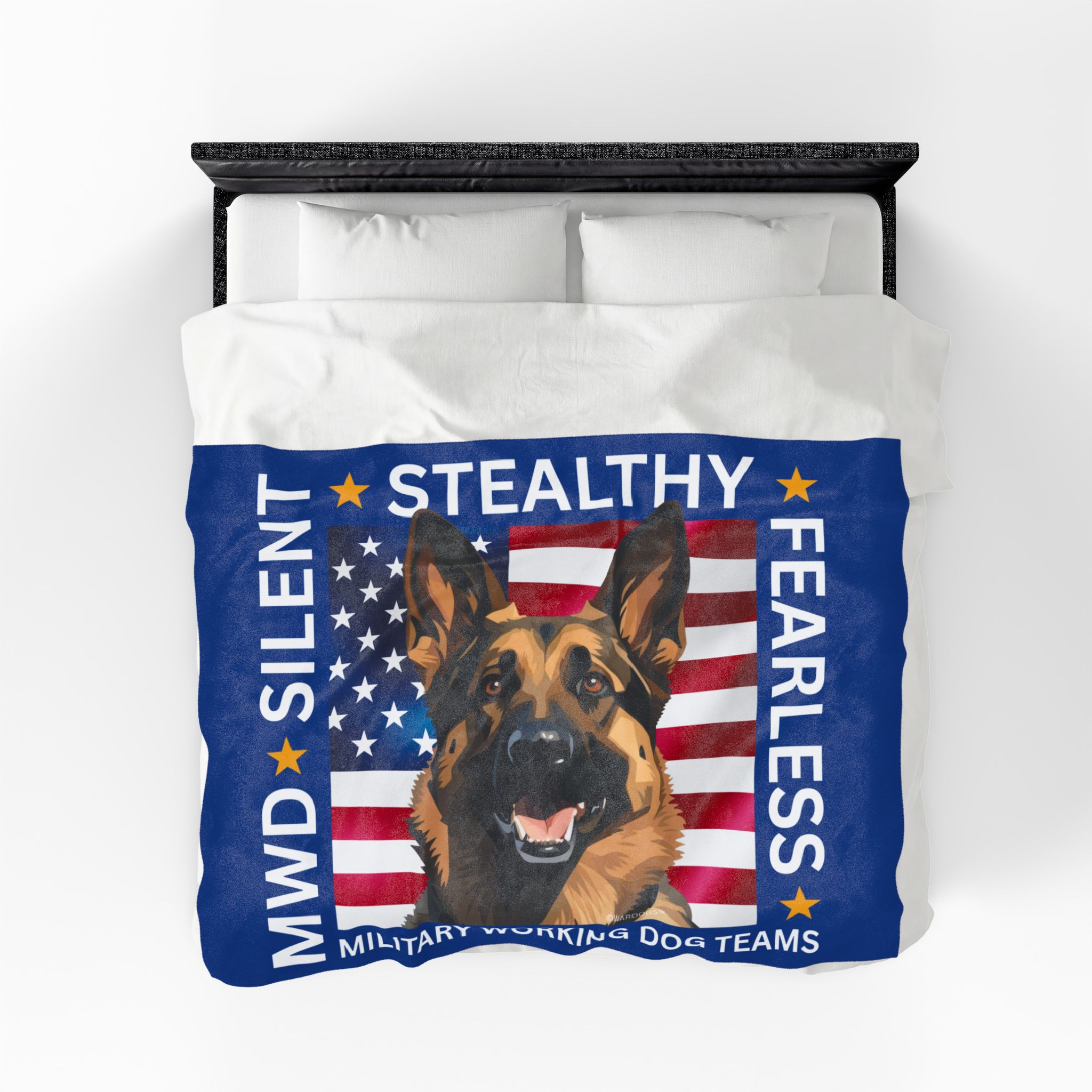 Velveteen Blanket - Silent. Stealthy. Fearless. German Shepherd Art. - Image 10