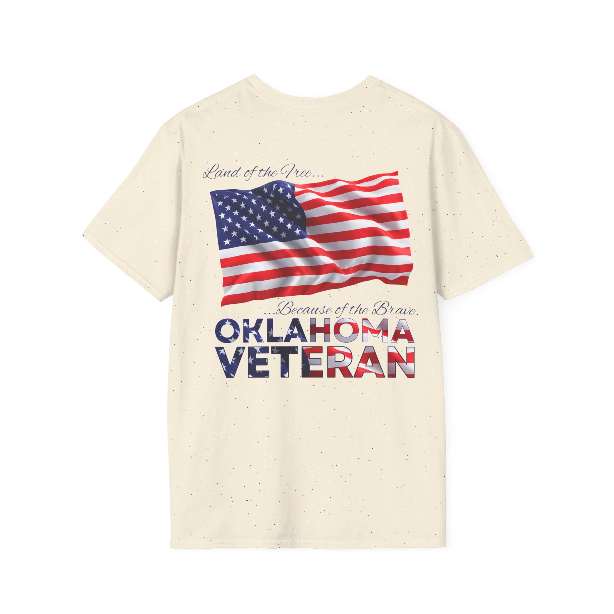 Oklahoma Veteran T-Shirt — Home of the Brave American Flag Memorial Tee - Image 13