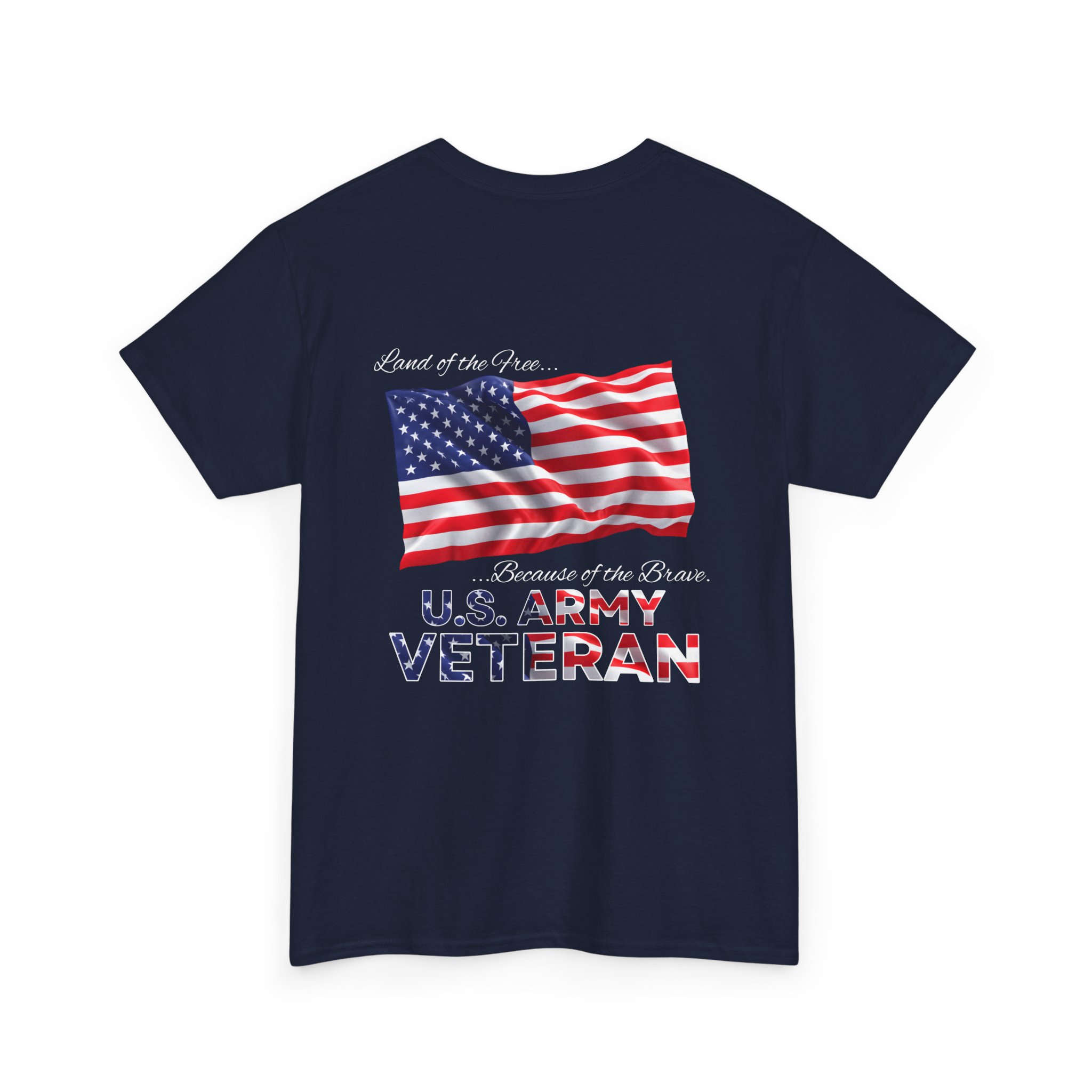 U.S. Army Veteran T‑Shirt — American Flag Tribute Tee - White Text - Image 20