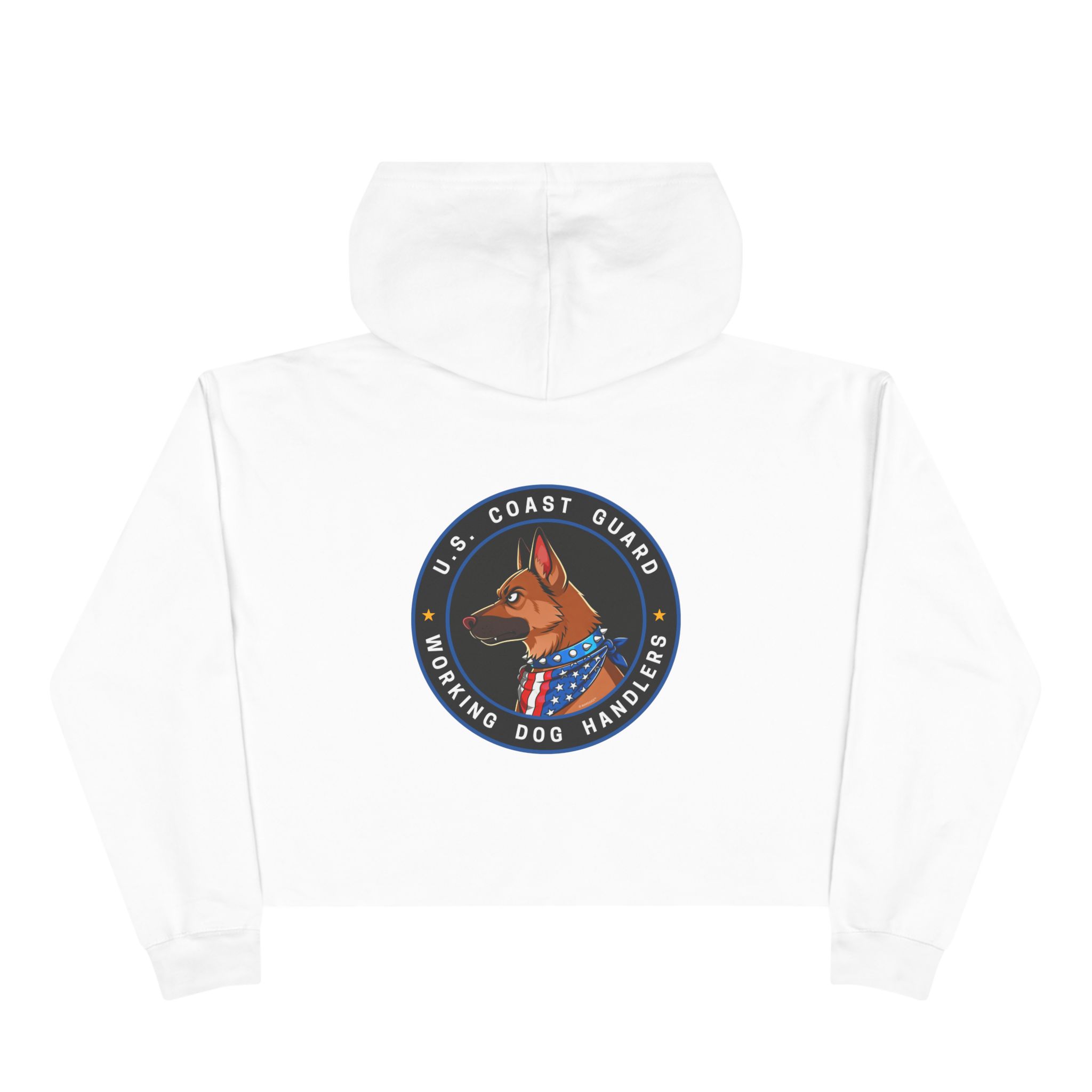 Crop Hoodie — U.S. Coast Guard Working Dog Handler Emblem - Image 4