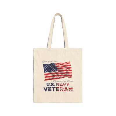 Land Of The Free Because Of The Brave – US Navy Tote Bag