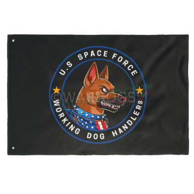 United States Space Force Dog Handlers Flag — Double-Sided Military K9 Banner