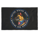 United States Navy Working Dog Handlers Flag — Double-Sided Military K9 Banner