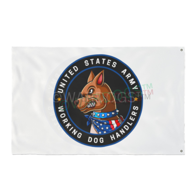United States Army Working Dog Handlers Flag — Double-Sided Military K9 Banner