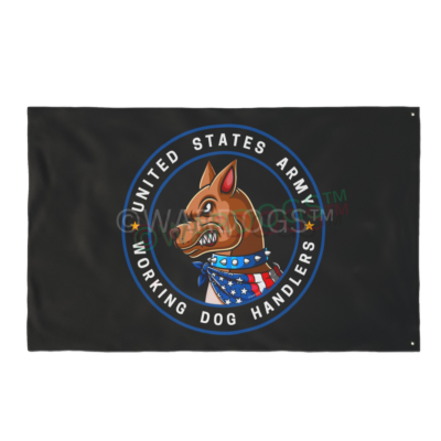 United States Army Working Dog Handlers Flag — Double-Sided Military K9 Banner