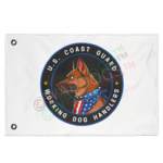 U.S. Coast Guard Working Dog Handlers Flag — Double-Sided Military K9 Banner