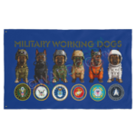 Military Working Dogs Lineup — Double-Sided Military K9 Banner -Ltd Edition Blue