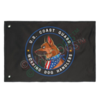U.S. Coast Guard Working Dog Handlers Flag — Double-Sided Military K9 Banner