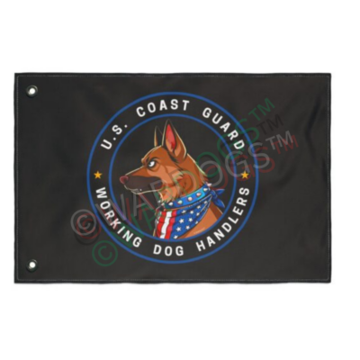 U.S. Coast Guard Working Dog Handlers Flag — Double-Sided Military K9 Banner