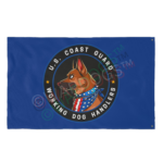 U.S. Coast Guard Working Dog Handlers Flag — Double-Sided Military K9 Banner - Ltd Blue Edition
