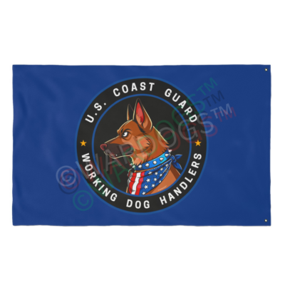 U.S. Coast Guard Working Dog Handlers Flag — Double-Sided Military K9 Banner – Ltd Blue Edition