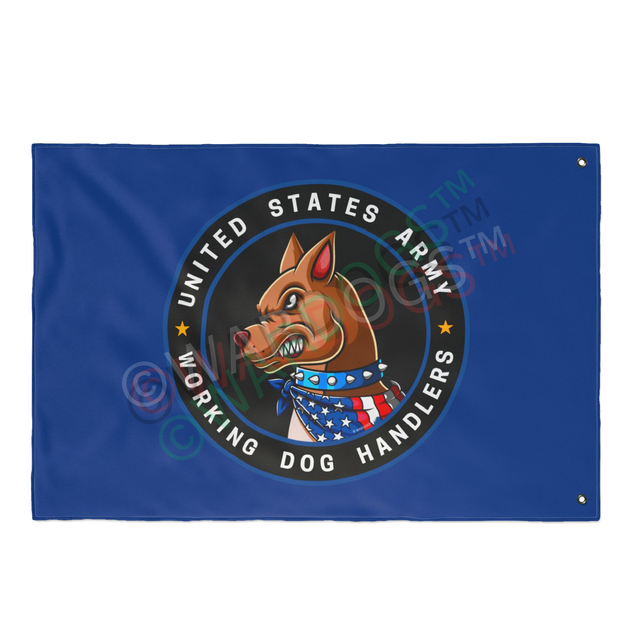 United States Army Working Dog Handlers Flag — Double-Sided Military K9 Banner - Ltd Blue Ed.