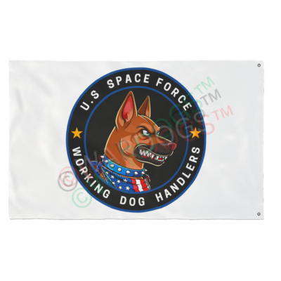 United States Space Force Dog Handlers Flag — Double-Sided Military K9 Banner – Blue Ltd. Ed.